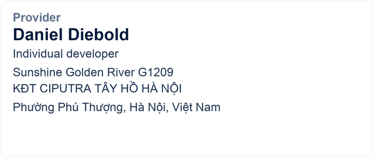 Provider identity details